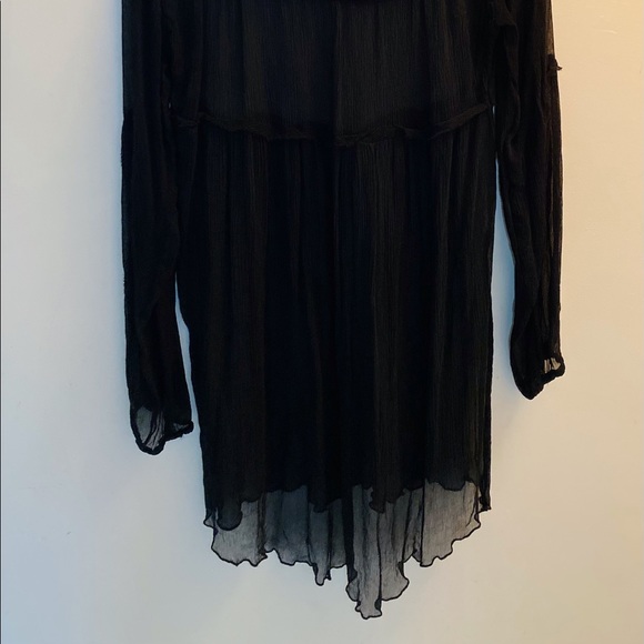 Silk Crinkle Sheer Dress - Picture 2 of 4